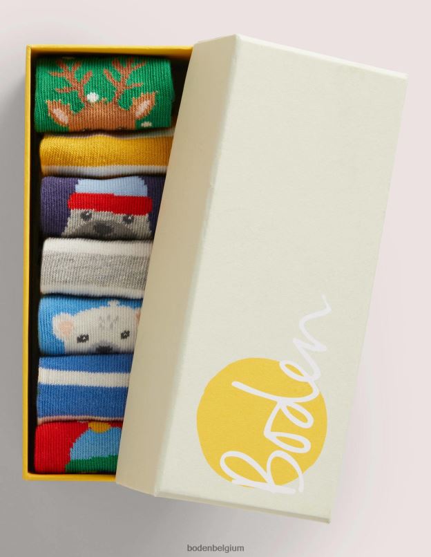 bébé Boden hiver multi chaussettes lot de 7 accessoire Z42D03308