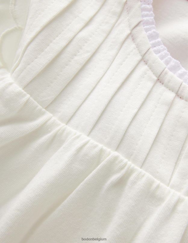 bébé Boden Ivoire haut à manches longues et détails festonnés vêtements Z42D0404