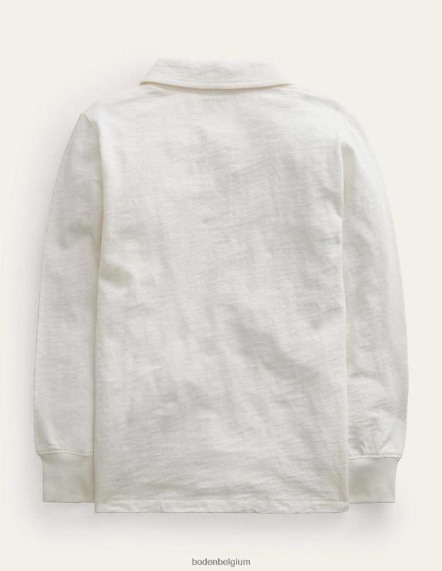 bébé Boden Ivoire polo flammé à manches longues vêtements Z42D0433