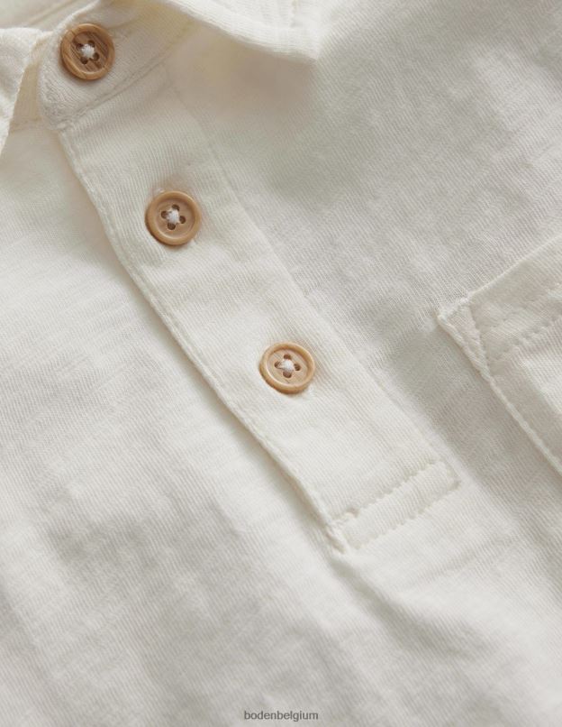 bébé Boden Ivoire polo flammé à manches longues vêtements Z42D0433