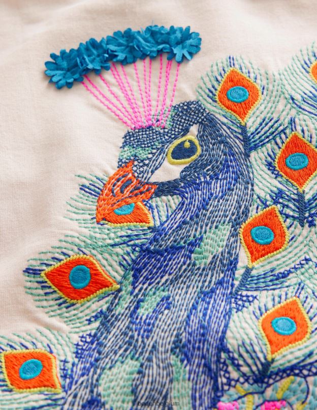 bébé Boden Paon gousse de vanille t-shirt à logo en surpiqûres vêtements Z42D0387