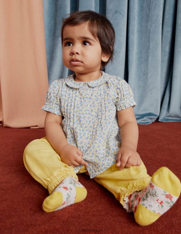 bébé Boden Vista bleu floral ensemble de jeu tissé nostalgique vêtements Z42D03346