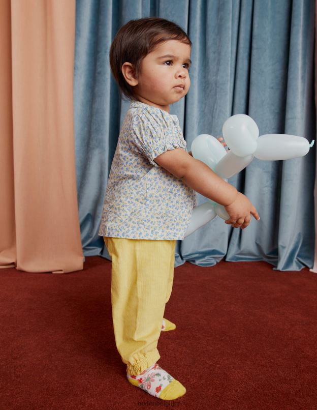 bébé Boden Vista bleu floral ensemble de jeu tissé nostalgique vêtements Z42D03346