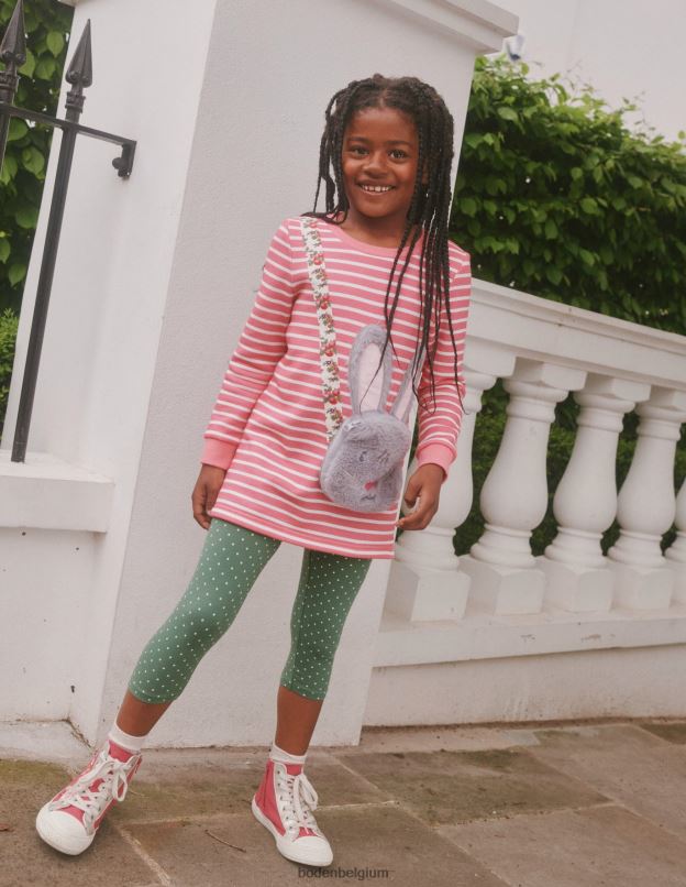 bébé Boden azalée rose/ivoire tunique à poches appliquées vêtements Z42D0381