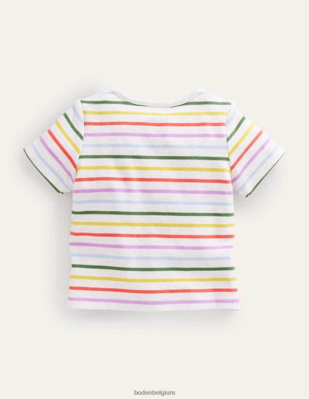 bébé Boden bande arc-en-ciel t-shirt à rayures vêtements Z42D03350