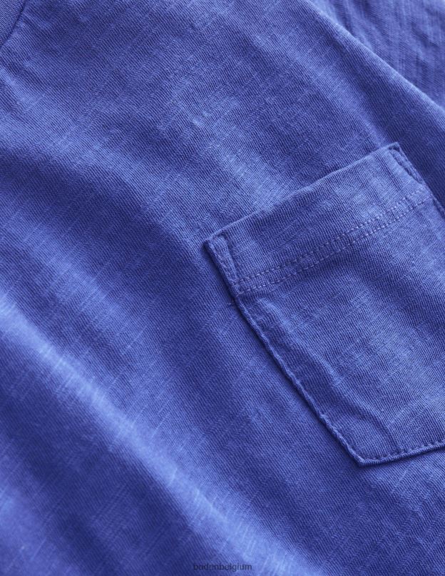 bébé Boden bleu brillant t-shirt délavé à manches longues vêtements Z42D0385