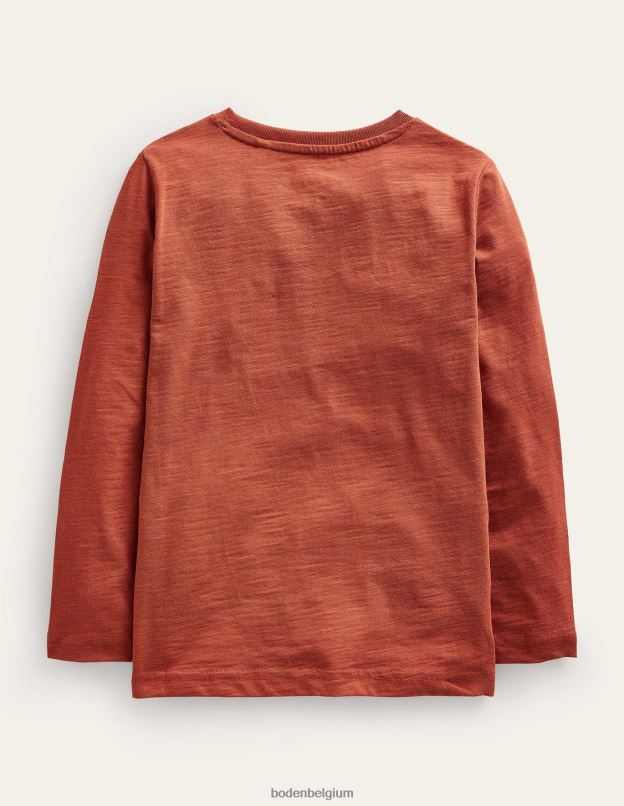 bébé Boden châtaigne rôtie t-shirt à slogan vêtements Z42D0413