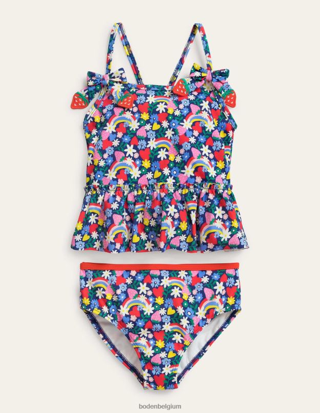 bébé Boden ditsy ivoire et multi arc-en-ciel ensemble de tankinis vêtements Z42D03380