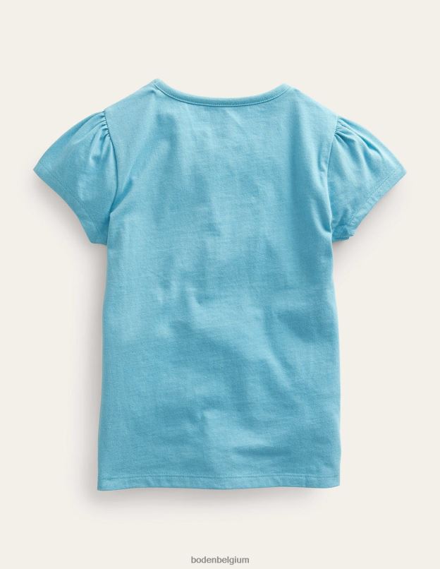 bébé Boden girafe bleue delphinium grand haut appliqué vêtements Z42D0382