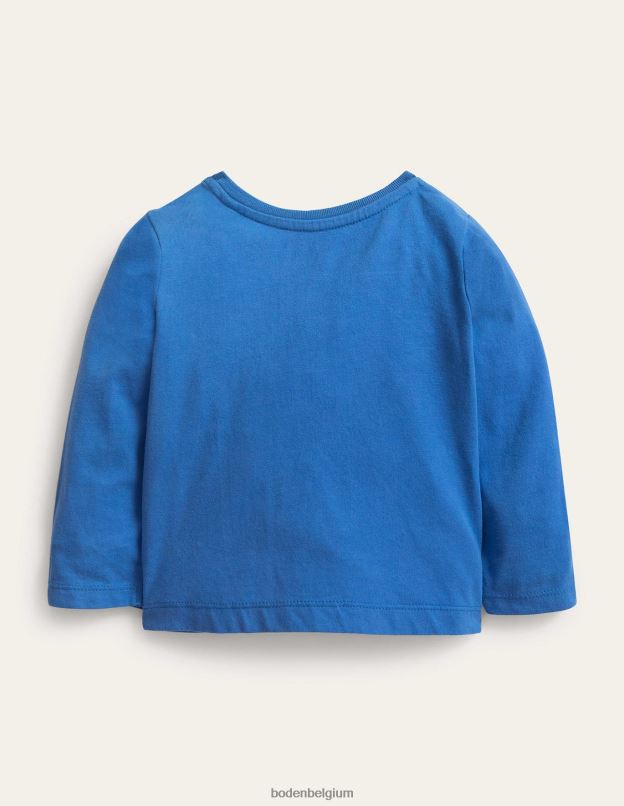 bébé Boden véhicules bleu élisabéthain t-shirt à appliqué vêtements Z42D03442