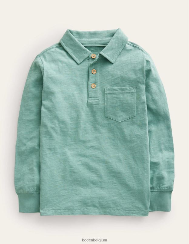 bébé Boden vert fumée polo flammé à manches longues vêtements Z42D0416