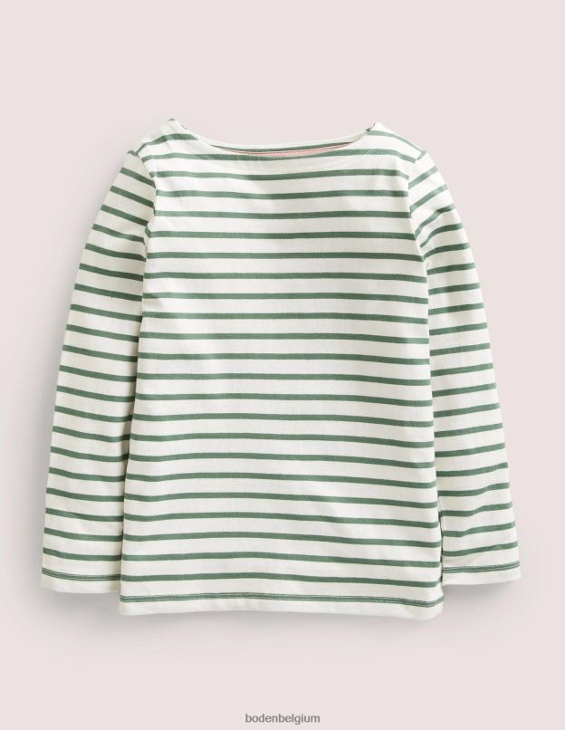 bébé Boden vert romarin/ivoire breton de tous les jours vêtements Z42D03307