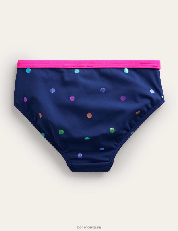 bébé Boden arc-en-ciel bleu marine et confettis en aluminium bas de bikini à motif vêtements Z42D0456