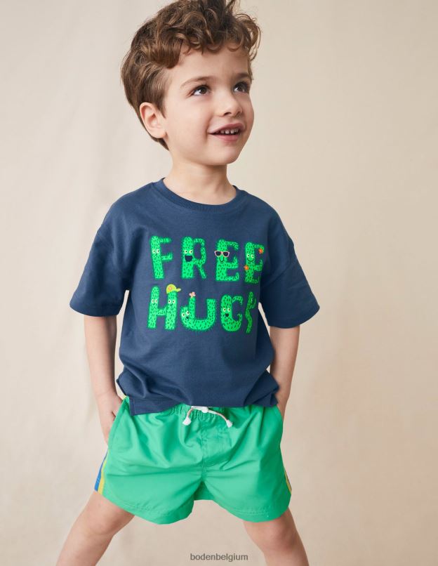 bébé Boden asperges short à rayures sportives vêtements Z42D0481