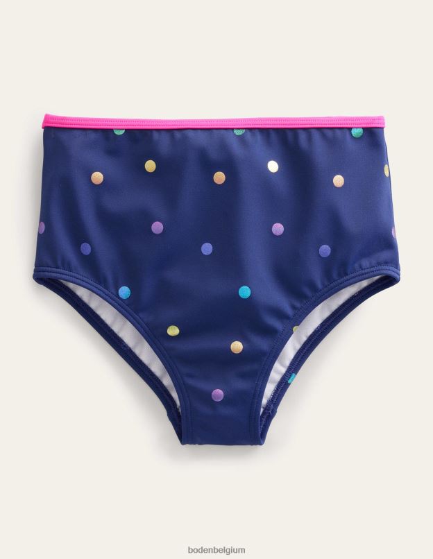 bébé Boden confettis en aluminium arc-en-ciel bleu marine bas de bikini taille haute vêtements Z42D0485