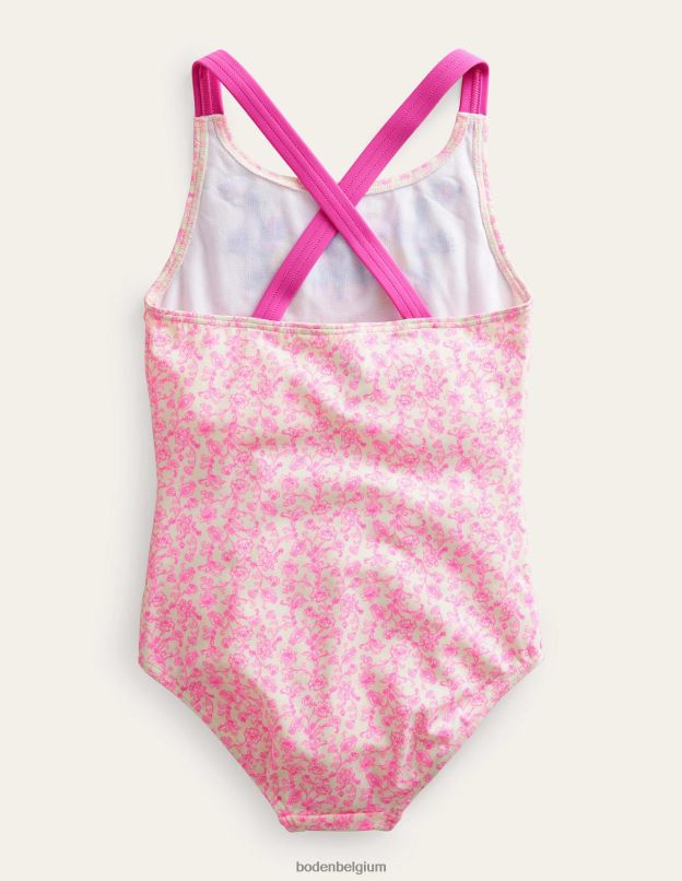 bébé Boden festival de vigne d'été rose maillot de bain brodé vêtements Z42D0441