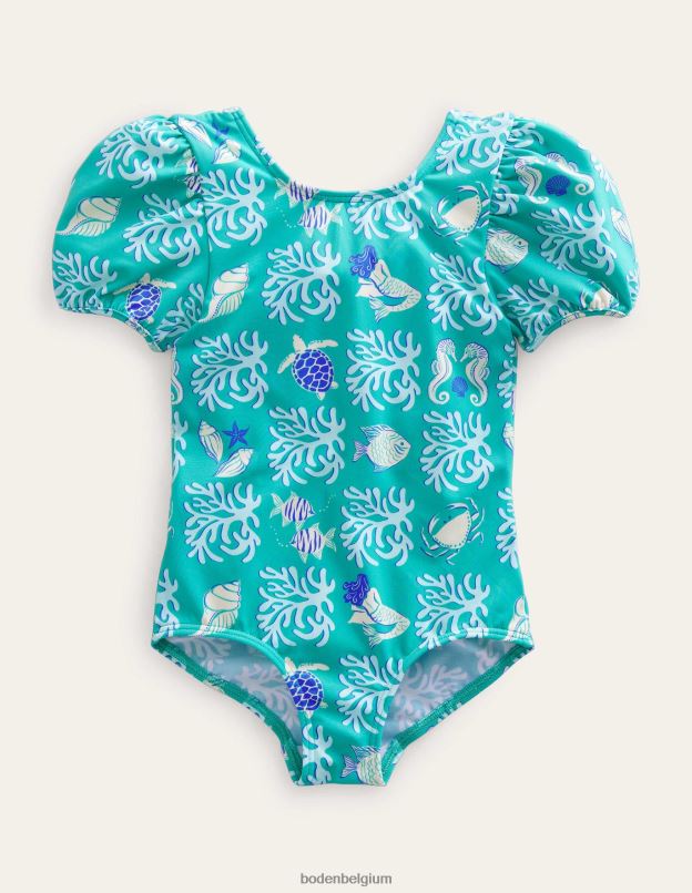 bébé Boden lagon de printemps tropical maillot de bain imprimé à manches bouffantes vêtements Z42D0473