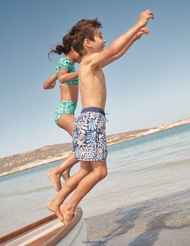 bébé Boden récif de corail tribord shorts de bain vêtements Z42D0452