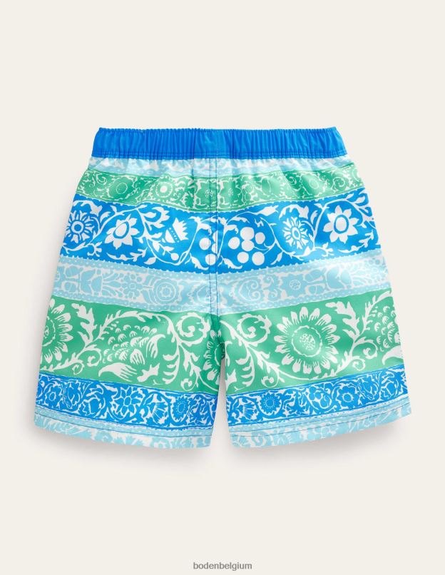 bébé Boden rayure multicolore shorts de bain vêtements Z42D03405