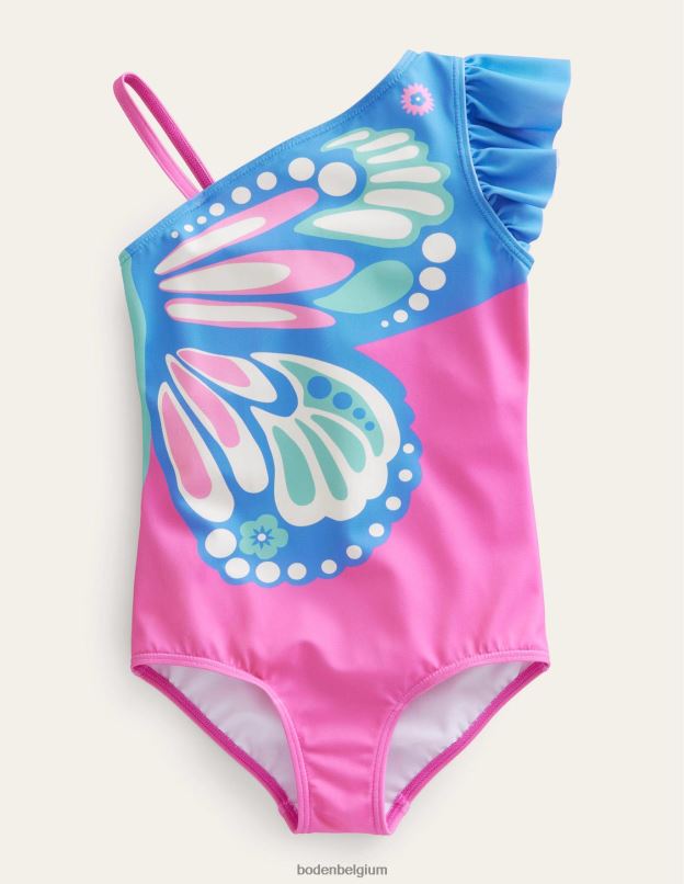 bébé Boden rose chatouillé maillot de bain papillon vêtements Z42D03450