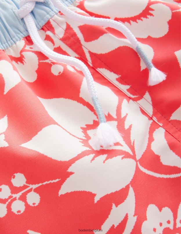 bébé Boden rouge floral shorts de bain vêtements Z42D03318