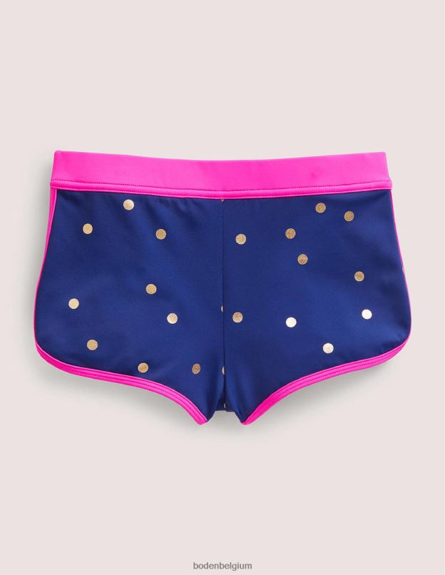 bébé Boden tache d'or bleu harmonie short de bain à motif vêtements Z42D0488