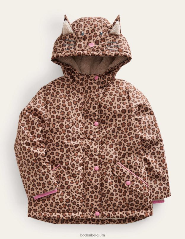 bébé Boden imprimé léopard aux noix anorak doublé de sherpa vêtements Z42D0552
