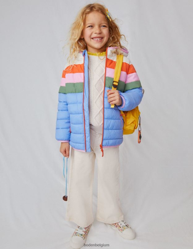 bébé Boden rayure bleu provence doudoune confortable et pliable vêtements Z42D03475