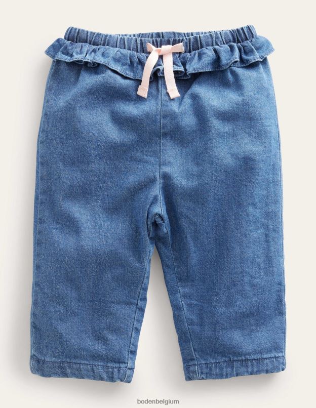 bébé Boden chambray moyen bas tissé à volants vêtements Z42D03351