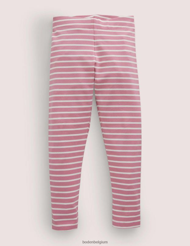 bébé Boden formica rose/rayure ivoire leggings amusants vêtements Z42D0510