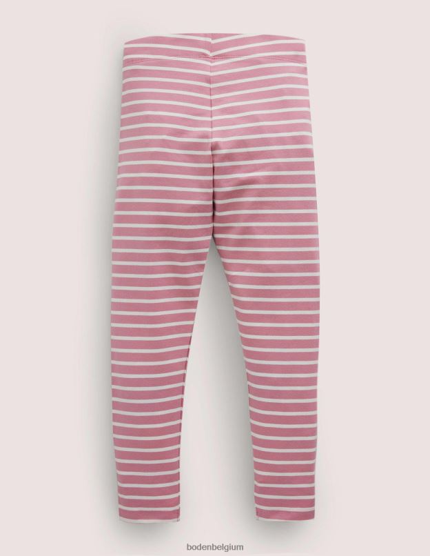 bébé Boden formica rose/rayure ivoire leggings amusants vêtements Z42D0510