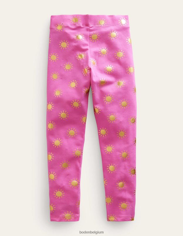 bébé Boden soleils chatouillés rose/or leggings amusants vêtements Z42D0511