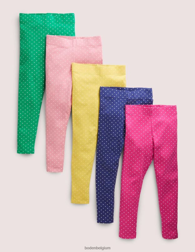 bébé Boden spot multi Lot de 5 leggings à pois multicolores vêtements Z42D0505