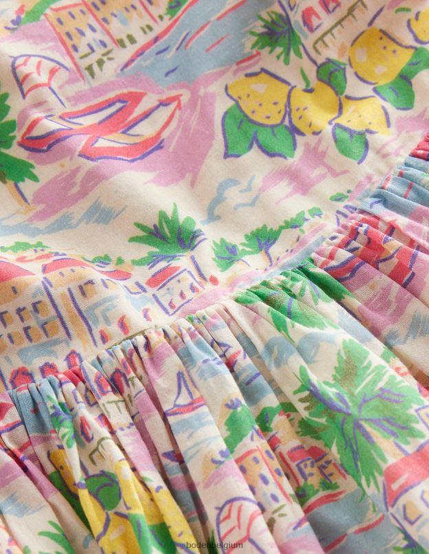 bébé Boden impression multi-scènes robe croisée dans le dos vêtements Z42D03401