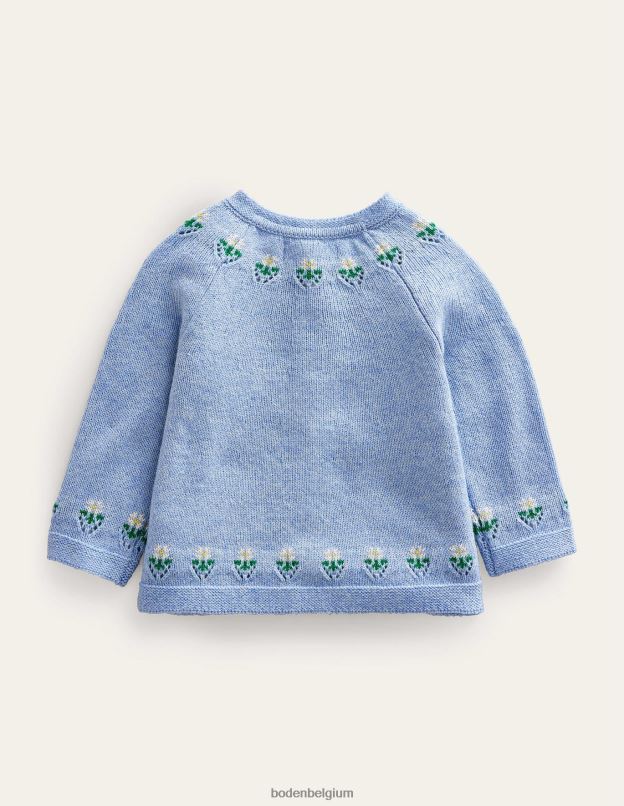 bébé Boden bleu brunnera cardigan à fleurs brodées vêtements Z42D03438