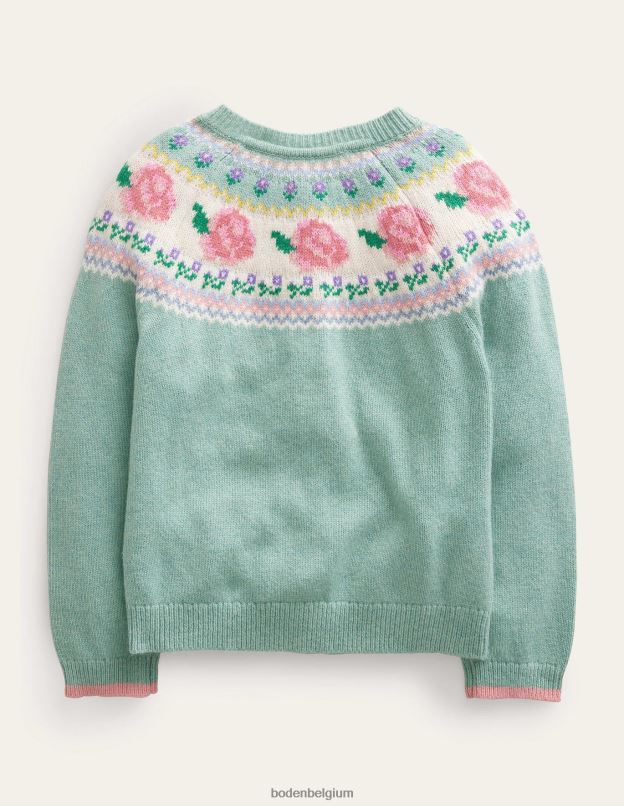 bébé Boden fleurs de fumée verte cardigan à motif îlot pour fête foraine vêtements Z42D0542