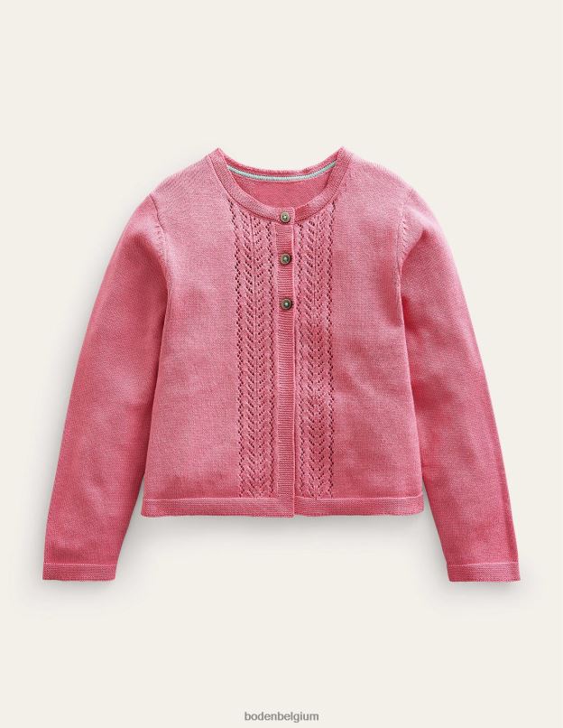 bébé Boden formica rose cardigan en coton pointelle vêtements Z42D0537