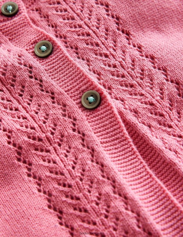 bébé Boden formica rose cardigan en coton pointelle vêtements Z42D0537
