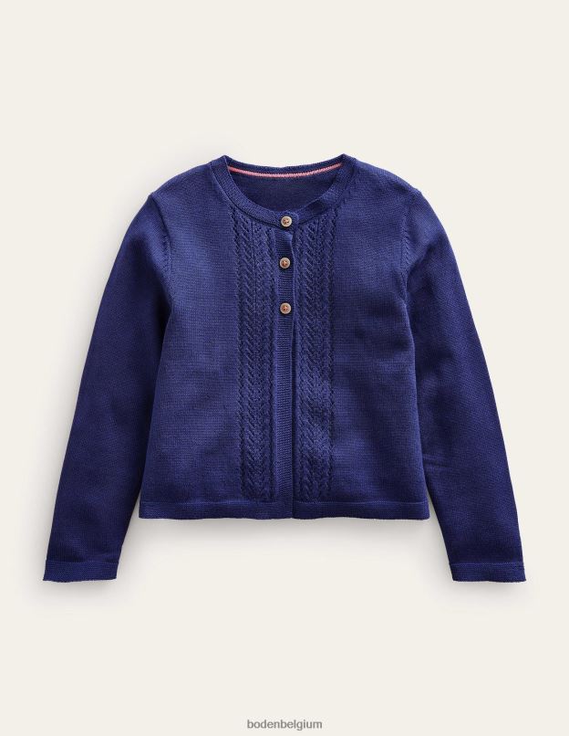 bébé Boden marine universitaire cardigan en coton pointelle vêtements Z42D0533