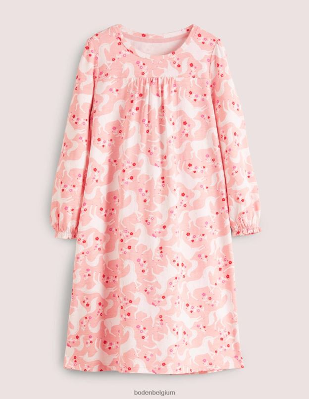 bébé Boden boto rose licorne floral nuisette imprimée à manches longues vêtements Z42D0531