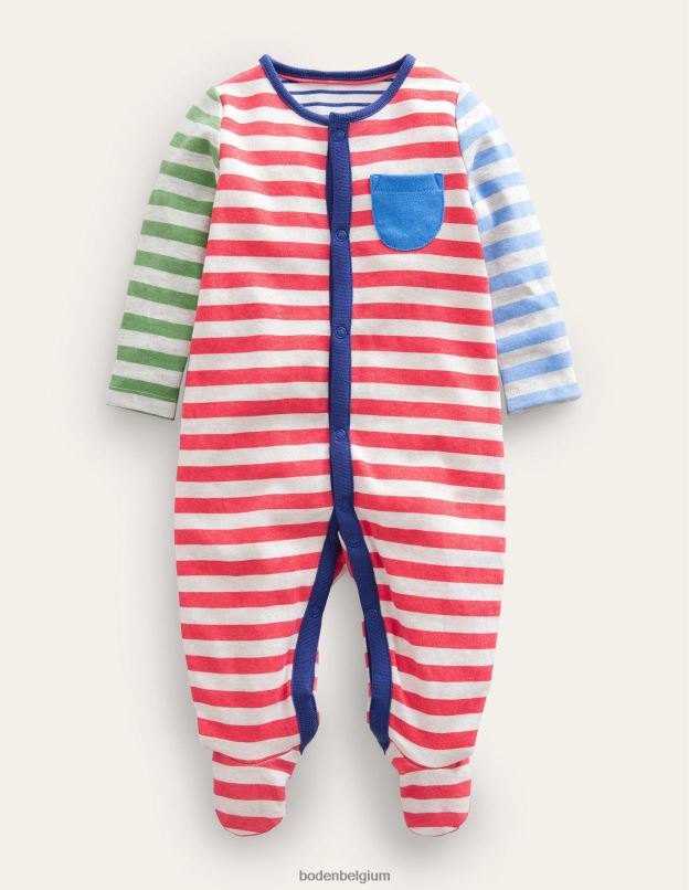 bébé Boden rayures multicolores brillantes gots hotchpotch dors bien vêtements Z42D03347
