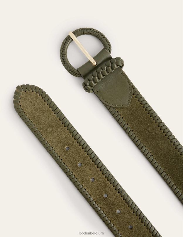 femmes Boden kaki ceinture tissée accessoire Z42D02318