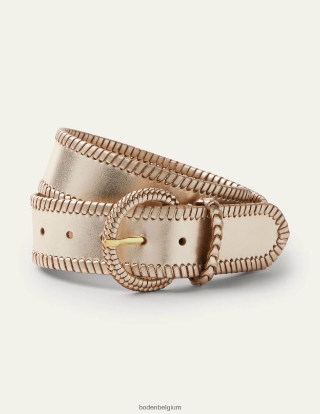 femmes Boden or métallisé ceinture tissée accessoire Z42D02342