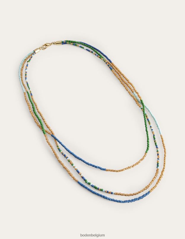 femmes Boden bleu multicolore collier de perles accessoire Z42D02333