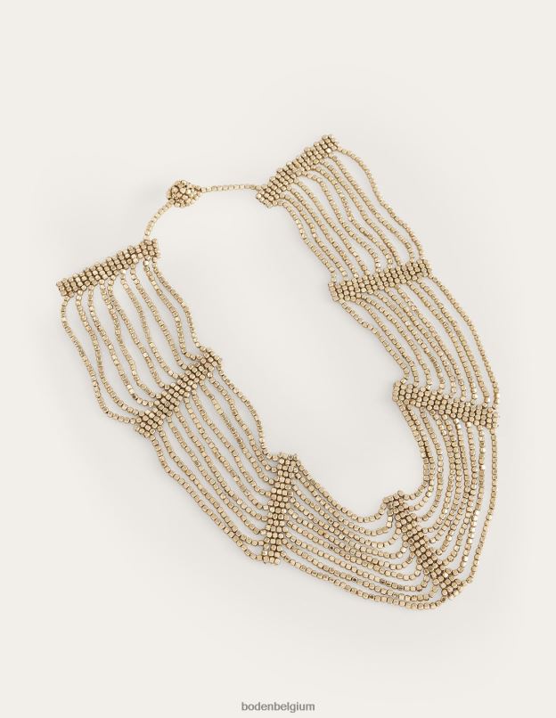 femmes Boden or collier de couche de perles accessoire Z42D0732