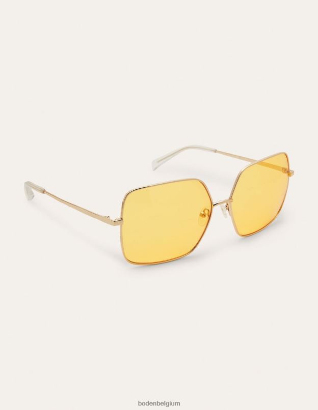 femmes Boden jaune lunettes de soleil à monture métallique accessoire Z42D02361