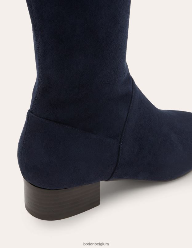 femmes Boden marine bottes plates extensibles chaussure Z42D02600