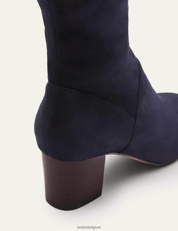 femmes Boden marine bottes stretch à bout rond chaussure Z42D02286