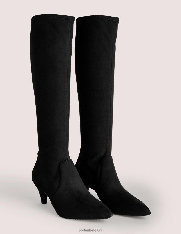 femmes Boden noir bottes extensibles à petit talon chaussure Z42D02303