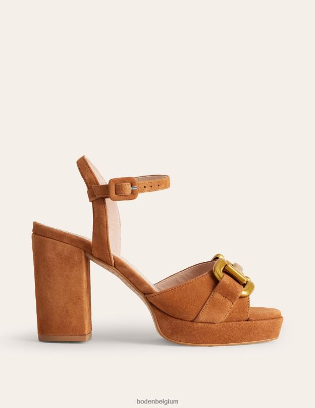 femmes Boden biscuit au gingembre sandales à plateforme et à brides chaussure Z42D02383